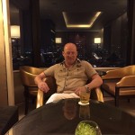 Having a small libation in the Horizon Lounge!