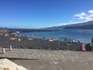 Black sandy beaches!