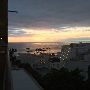 Sunset over the bay on Costa Adeje