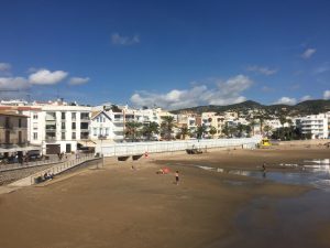 San Sebastian beach looking down from the Church