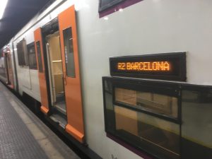 A last look at our train from Sitges