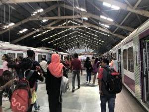 Arriving at Churchgate Station